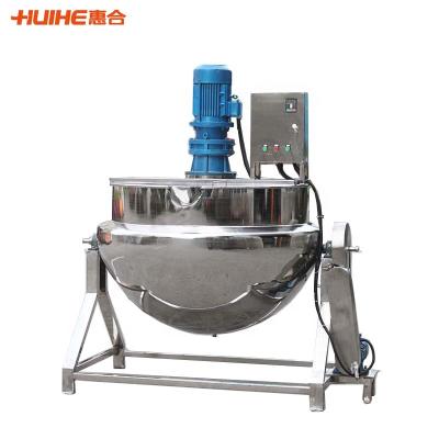 China Dairy Products Factory 300L Tilting Steam Heating Jacketed Kettle With Agitator for sale