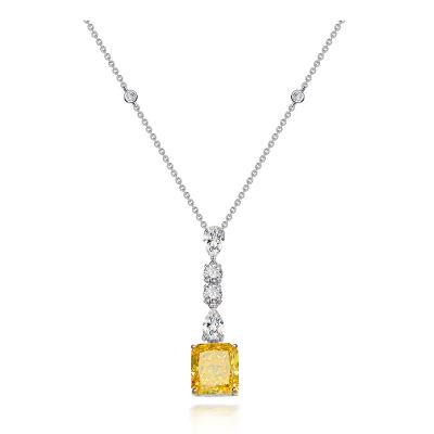 China Fashion romantic jewelry 925 sterling silver moissanite necklace chain necklace for sale