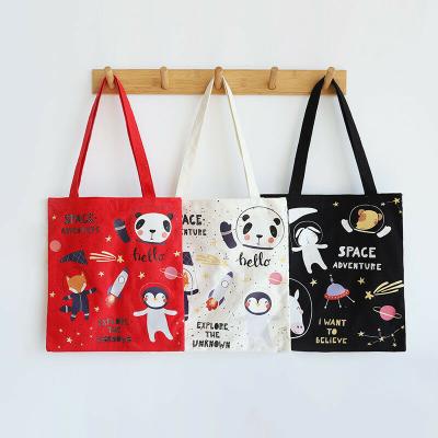 China Customized 100% Organic Cotton Handled Cotton Gift Bag Tote Shopping Bags Canvas Bag With Logos Zipper for sale