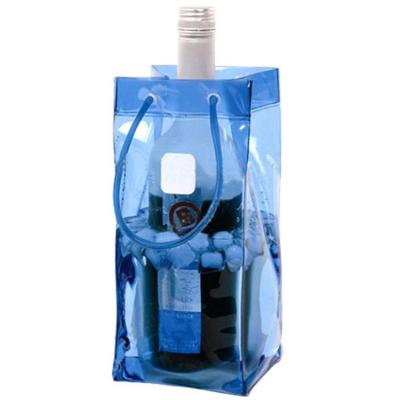 China Waterproof Waterproof Ice Bag Customized PVC Cooler Wine Bottles Bag With Handle for sale