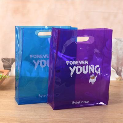 China Customer Handled High Quality Die Cut Clear PVC Bags Customized for sale