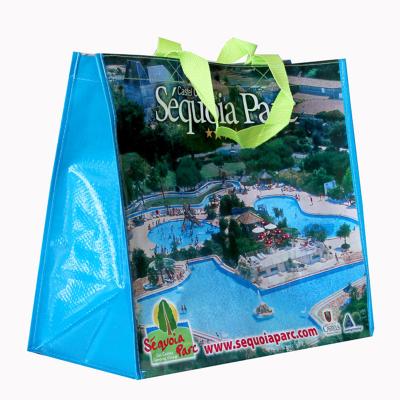 China Handled OEM Factory All Over Printing Polypropylene Bag PP Woven Shopping Bags Laminated Woven Bag for sale