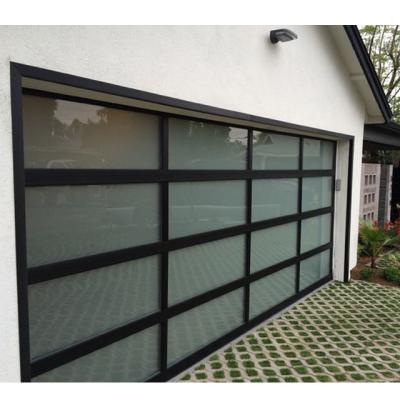 China De Garagedeuren van het windweerstand Geïsoleerde Glas, sectionele automatisch van de Aluminium moderne veiligheid Te koop