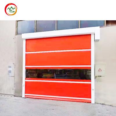 China Safety  Efficiency High Speed Fabric Roll Up Doors Windproof  Easy Installation Motor Operate for sale