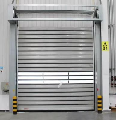 China PLC Controlled Speed Spiral Door Aluminum Alloy Build 0.8m/s Opening Speed Metal Industrial roll up servo aluminum alloy for sale