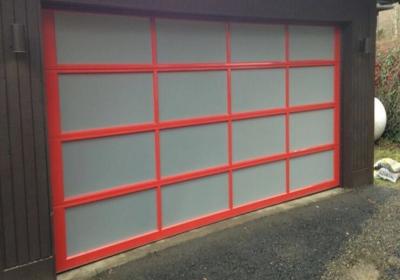 Cina porta trasparente del garage 220/230V, struttura costante delle porte di alluminio moderne del garage in vendita