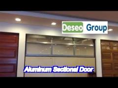 transparent  aluminum sectional door adjusted height for each section 550mm