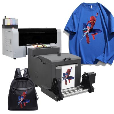 China Automatic digital printing shops fabric printing equipment 30cm 2 pieces of printing machine T-shirt printer dtf heads for sale