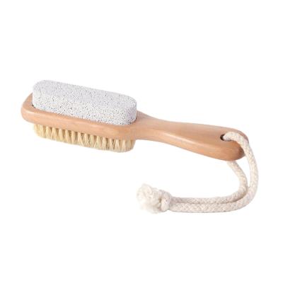 China Viable High Quality Body Handle Pumice Wood Brush For Bath Handle Pumice Wood Brush for sale