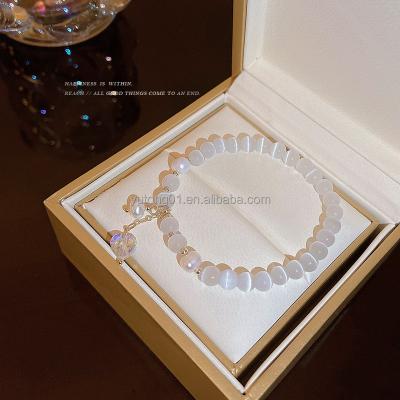 China Female Opal Love Bead Bracelet All-match Design Niche Crystal Pendant Bracelet for sale