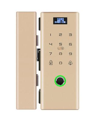 China Zinc Alloy Body HG200 WiFi Smart Door Lock for 8-12mm Glass Door with Tuya APP Remote Open when Receiving Doorbells from Visitors for sale