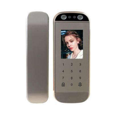 China L2000 - No Need Hole Drilling Contact Code Operated Face Recognition Access Door Lock with L2000 Camera and Doorbell for sale