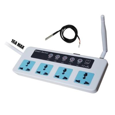 China / Multi-Purpose Control Extension Cord 4 Way Relay Universal Remote GSM Switched Band Residential Temperature Linked For Domestic Industry Use for sale