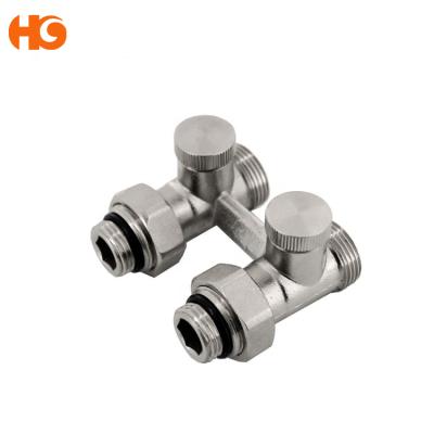 China Adjustable Thermostat Brass Angle H Valve For HVAC System And Radiator Valves From Yuhuan China for sale