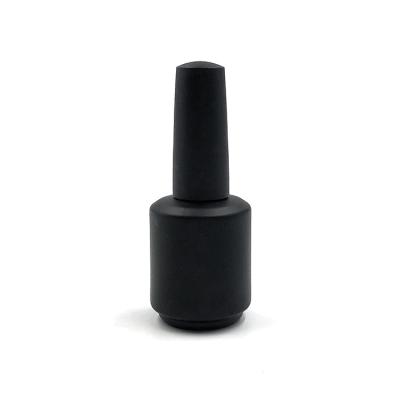 Cina Bottiglia dello smalto del giro di Matte Black Brush Cap 15ml in vendita