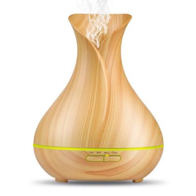 China humidificador grande da grão da madeira do volume 400ml e difusor do óleo essencial à venda