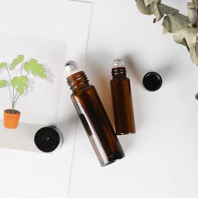 China 10ml Amber Glass Roller Bottles Bulk para encher o óleo essencial à venda