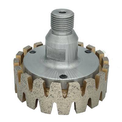 China China Granite/Quartz CNC Tools Manufacturer Crown Segmented Diamond Stubbing Wheel For Granite and Quartz Grinding Tools for sale