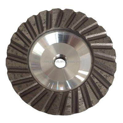 China For Granite/Marble/Concrete Fast Grinding Aluminum Segment Diamond Cup Wheels For 100mm Turbo Base Granite and Concrete for sale