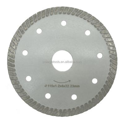 China Hot Sale 115 Mm 4.5 Inch Ceramic Turbo Thin Diamond Blade For Ceramic Cutting And Porcelain Tiles for sale