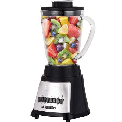 China Household 12 Speed ​​Blender with 2.2 Liter Glass Jar for sale