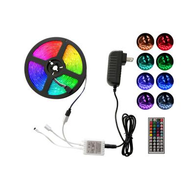 China Project 5M Smart Waterproof Led Strip 5050 RGB 24key IR Remote Control Color Changing 16.4ft Led Strip Lights for sale