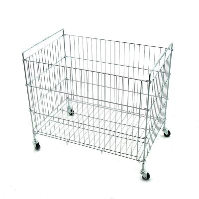 China Suitable For Steel Wire Mesh Folding Storage Cage For Warehouse Logistics Workshop Outside for sale