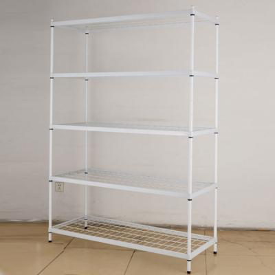 China Suitable for Hot Sale 5 Tiers Kitchen Metal Storage Wire Shelving Outside Plastic Spray Rack for sale