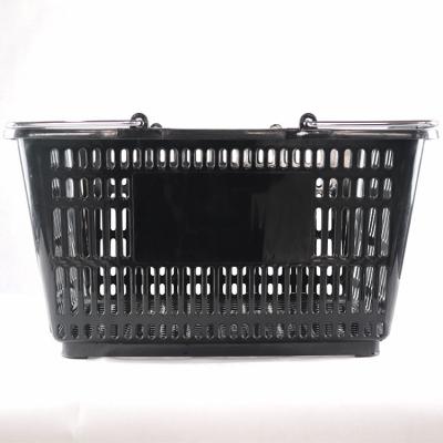 China Simplicity Fruit Basket Storage Plastic Candy Handle Custom Shopping Steel Basket For Store for sale