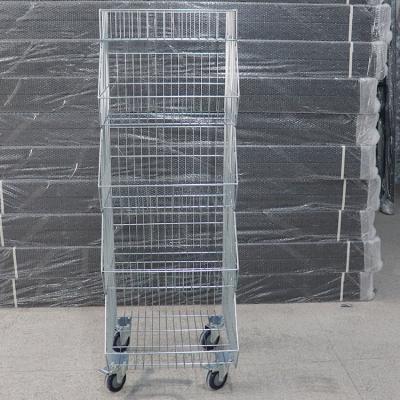 China Suitable for good quanlity outdoor wire closet divided mobile kitchen storage shelf with four wheels for sale