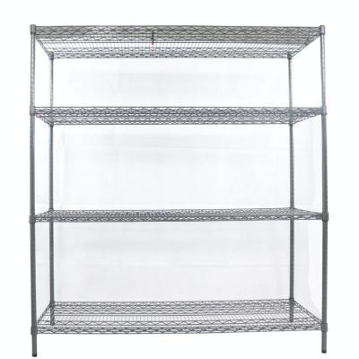 China Suitable for Resilient Carbon Steel Organizer Wire Mesh Grid Metal Spice Rack Outdoors Shelving for sale