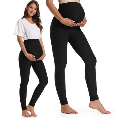 China Antibacterial Maternity Maternity Yoga Pants Pregnant Equipments Stretch Cotton Pregnancy Tights Workout Leggings for sale