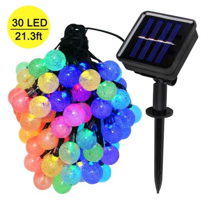 China Outdoor Patio Bubble Ball Solar String Lights 21.3Ft 30 LED Fairy String Lights for sale