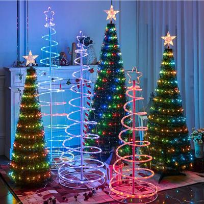 China Amazon Hit Light Table Lamp Artificial Star Pentagon Mini Decoration Rose Gold Christmas Giant Tree Decoration Led Lights for sale