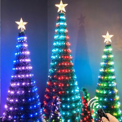 China Amazon Hot Selling Christmas Table Lamp Mini Decoration Rose Gold Christmas Tree Led Lights for sale