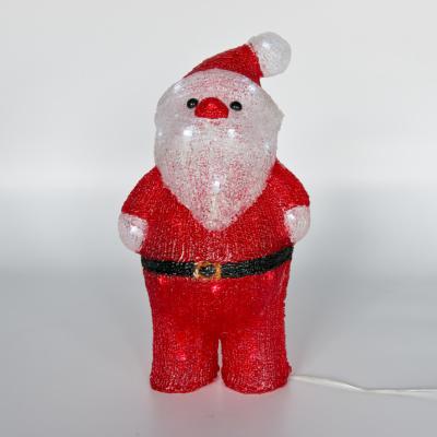 China Christmas Decoration 35cm 13.7in Santa Claus Pattern LED Acrylic Lights for sale