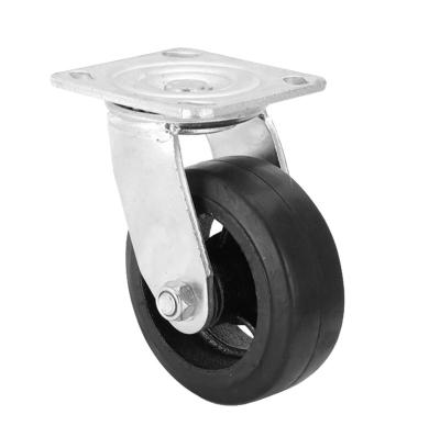 China Other Iron 4,5,6,8inch Rubber Heavy Duty Swivel Caster for sale