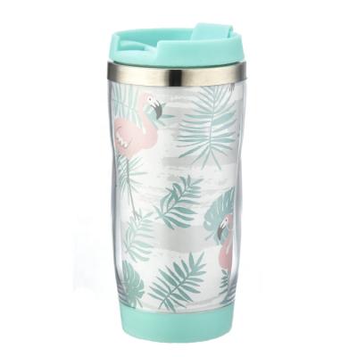 China Double Wall DIY Variable Insert Paper Travel Cup With Screw Top And Bottom for sale