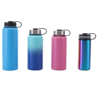 China Sustainable Wide Mouth Vacuum Insulated Double Wall Stainless Steel Water Bottle / Thermos Flask for sale