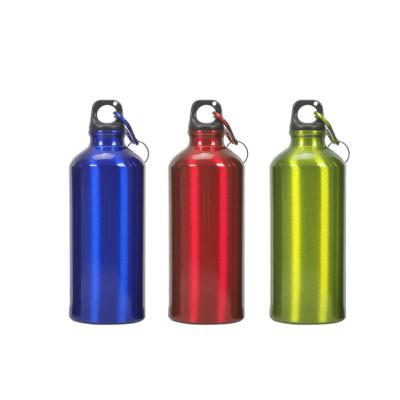 China Sustainable BPA Free Metal Aluminum Custom Sports Drink Bottle With Carabiner for sale