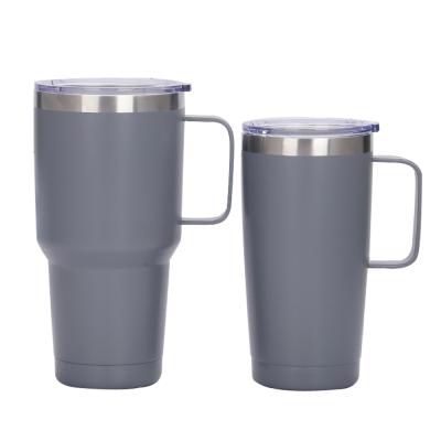 China Custom reusable yetys double wall stainless steel 30oz vaso cafetero viable drinkware tazas reusable insulated beer tumbler with handle for sale