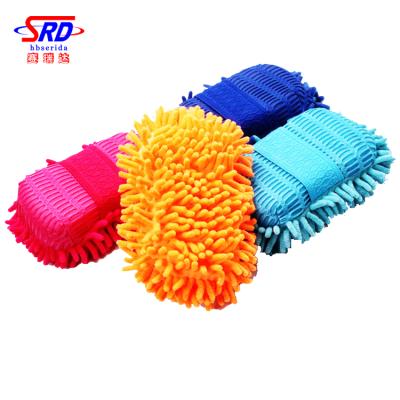 China Multi Purpose Use Car Styling Shaggy Chenille Sponge Microfiber Shaggy Noodle Base Sponge 1500gsm for sale