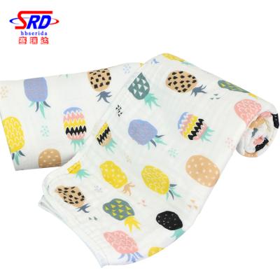 China Promotional High Quality Cotton Safe For Kids Gauze Baby Bath Towel Wrap Cartoon for sale