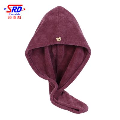 China Hot Selling Super Absorbent Microfiber Turban Hair Fast Drying Head Towel QUICK DRY Large Towel for sale