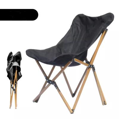 China Outdoor Wood Backrest Beach Chairs OEM Amazon PANEL Adjustable Aluminum Low Back Double Folding Wide Chair for Farm and Camping for sale