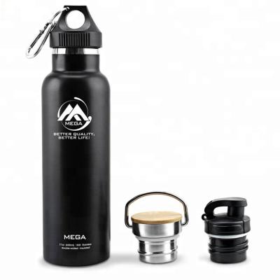 China Best Sustainable Insulated 600ml Stainless Steel Sports Water Bottle With Carabiner for sale