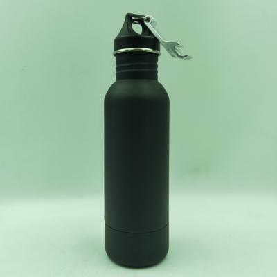 China Sustainable 750ML Stainless Steel Single Wall Sports Bottle With Black Liner And Opener for sale