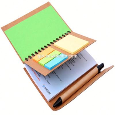 China Self Adhesive Hot Sale Recycled Notepad Stationery Set with Note and Ball Pen for Promotion or Office for sale