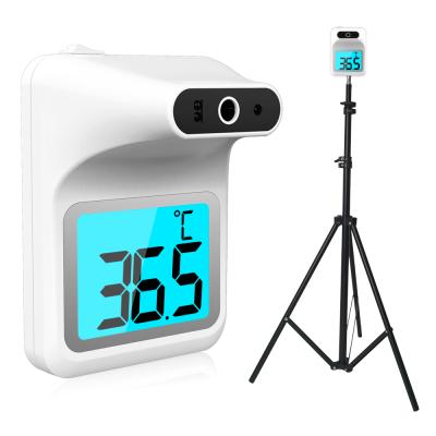 China 510k k3 k9 High Temperature Medical Digital LED Digital Wall Mount Body Non-contact Thermometer Infrared Alarm (Beeps with Red Light) Thermometer with Tripod en venta