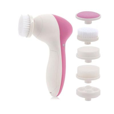 China Exfoliators 5 IN 1 Multi-Function Electric Facial Brush Spa Skin Care Massage Cleansing Facial Cleansing Brush for sale